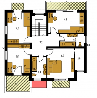 Mirror image | Floor plan of second floor - CUBER 11